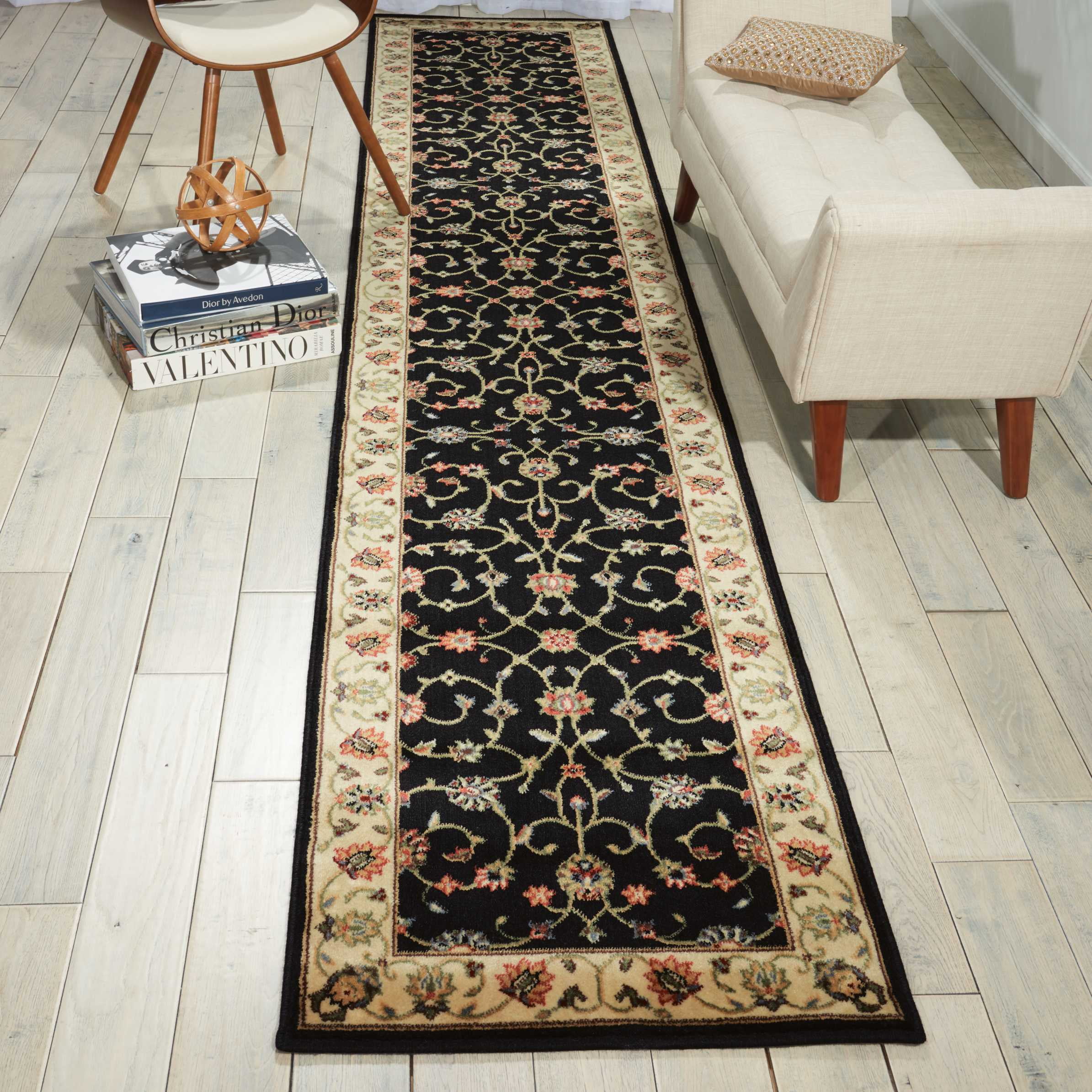 Nourison Persian Arts Oriental Bordered Black Area Rug