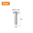 thumbnail image 2 of Uxcell #6x5/8" Wood Screws, 50 Pack Flat Head Phillips Self Tapping Screws 304 Stainless Steel Metal Screws, 2 of 5