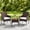 Brown(3 pieces), variant on EDX 3 Pieces Patio Furniture Set,Wicker Rattan Outdoor Conversation Furniture Set with Tempered Glass Tabletop & Removable Cushion for Garden, Balcony, Poolside, Porch, Brown