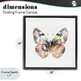 thumbnail image 4 of Stupell Industries Transitional Traditional Watercolor Butterfly Black Floating Frame Canvas Art, 18 x 18, by Kim Allen, 4 of 8