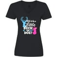 thumbnail image 3 of Inktastic Gender Reveal Will It Be a Little Buck or Doe? Women's V-Neck T-Shirt, 3 of 5