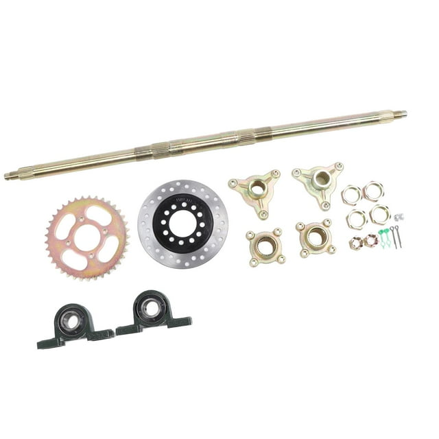 Kit De Eje Trasero Go Kart, Resistente A Impactos, Alta Resistencia, Estabilidad Mejorada, Conjunto De Eje Trasero Go Kart De 23 Piezas Con Base Para Triciclos De Deriva