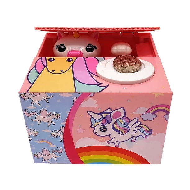 Alcancía automática Coin Bank Unicorn Home para niños