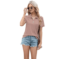 thumbnail image 3 of Women'S Short Sleeve Top Gray-Pink S, 3 of 9