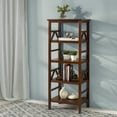 thumbnail image 2 of Linon Titian 4-Shelf Bookcase, Antique Tobacco, 54 inches High, 2 of 6