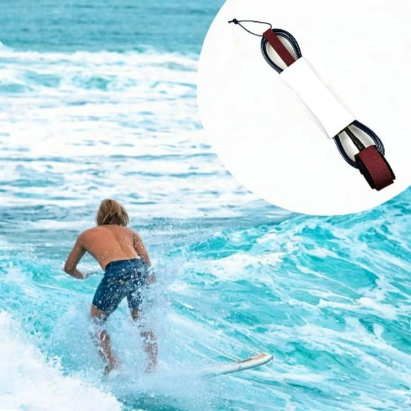 Correa de correa de placa de surf elástica 244 cm de longitud correa de muñeca correa de cuerda correa de planta de surf para navegar en kayak kayak Negro