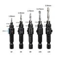 thumbnail image 2 of Juego De 5 Unidades De Brocas Avellanadoras De Vástago Hexagonal De 44565 Pulgadas, Accesorios De Herramientas Eléctricas Para Herramienta De Carpintería De Metal Y Plástico Por Taladro Eléctrico matsuzay TO005039-00, 2 of 7