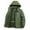 Army Green, variant on Mens Rain Jacket Casual Waterproof Solid Long Sleeves Zipper Hooded Outdoor Sports Jacket, Size M-5XL