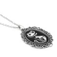thumbnail image 4 of LUXERAD Cat Silhouette Cameo Necklace - Stainless Steel, Black Epoxy, Adjustable Chain, 4 of 4