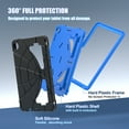 thumbnail image 2 of Dteck Rugged Kids Case for Samsung Galaxy Tab A9+ 11-inch 2023, Shockproof Silicone Case Hybrid PC Heavy Duty Armor Cover with Dual Kickstand for Children (SM-X210/X215/X216/X218) ,Black+Blue, 2 of 8