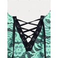 thumbnail image 4 of Camiseta Transparente de Encaje Floral de Talla Grande Rosegal  Camisetas tallas grandes, 4 of 5