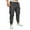 Dark Gray, variant on Mens Cargo Pants Slim Fit Joggers Pants Casual Lightweight Pants Elastic Waist Pant Solid Cotton Trousers Khaki