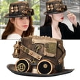 thumbnail image 1 of Sombrero Steampunk para hombres y mujeres unisex, sombrero de de de rendimiento hecho a mano, sombrero para escenario, sombrero 60cm-61cm Hugo Sombrero de copa Steampunk, 1 of 10