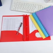 LKXGBMY 3-Prong 2-Pocket Poly Folder, 1Pack Plastic Folders with Pockets and Prong Holds Letter Size Paper, Plastic Pockets Folder for Office and Home, Green