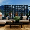 thumbnail image 2 of Metal Privacy Screen – 71"x46" Outdoor Freestanding – Decorative Fence Panel – Rustproof & Weather Resistant – Breathable Room Divider with Stand – Patio, Deck, Balcony, Lawn & Garden, 2 of 10