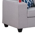 thumbnail image 3 of BenJara Reid 146 Inch Modular 5 Seater Sofa with Cupholders and Pillows, Light Gray, 3 of 9