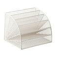 thumbnail image 3 of simhoa Fan Shaped File Organizer Desktop Holder Stand 6 Layers Shelf Large Capacity Tabletop Sorter Storage Rack for Decoration Room White and L, 3 of 8