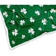 thumbnail image 3 of St Patricks Day Throw Blanket, Lucky Clover Leaves Shamrock Blankets and Throws, Super Soft Cozy Green Blankets Spring Holiday Throws for Bed Couch Sofa, 60 x 80 Inches, 3 of 4