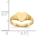 thumbnail image 3 of 14k Yellow Gold Baby Heart Signet Ring, 3 of 9