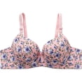 thumbnail image 6 of Aofany Underwire Bras For Women Push-Up Flower Printed Supportive Comfortable Everyday Bras With Adjustable Straps, 36B-42B, 6 of 8