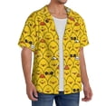 thumbnail image 4 of Haiem Cute Funny Chicken Men's Casual Shirts Short Sleeve Button Down Shirts Fashion Textured Summer Beach Shirt-X-Large, 4 of 7