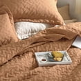 thumbnail image 3 of Colcha de cama tamaño queen size, marrón avellana, ligera para todas las estaciones, 3 of 7