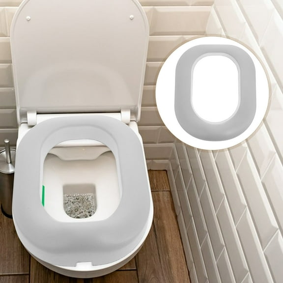 KONTONTY Potty Training Seat 1Pack Grey Square Soft Toilet Seat Cushion for Kids Comfort