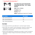 thumbnail image 2 of Front Ball Joint and Tie Rod End Kit - Compatible with 2003 - 2011 Honda Element 2004 2005 2006 2007 2008 2009 2010, 2 of 2