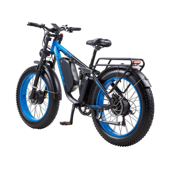 Electric Mountain Bike for Adults, 3000W Motor, 48V 25Ah Battery, 100 Miles Range, 24" x 4" Fat Tire All Terrain E Bike