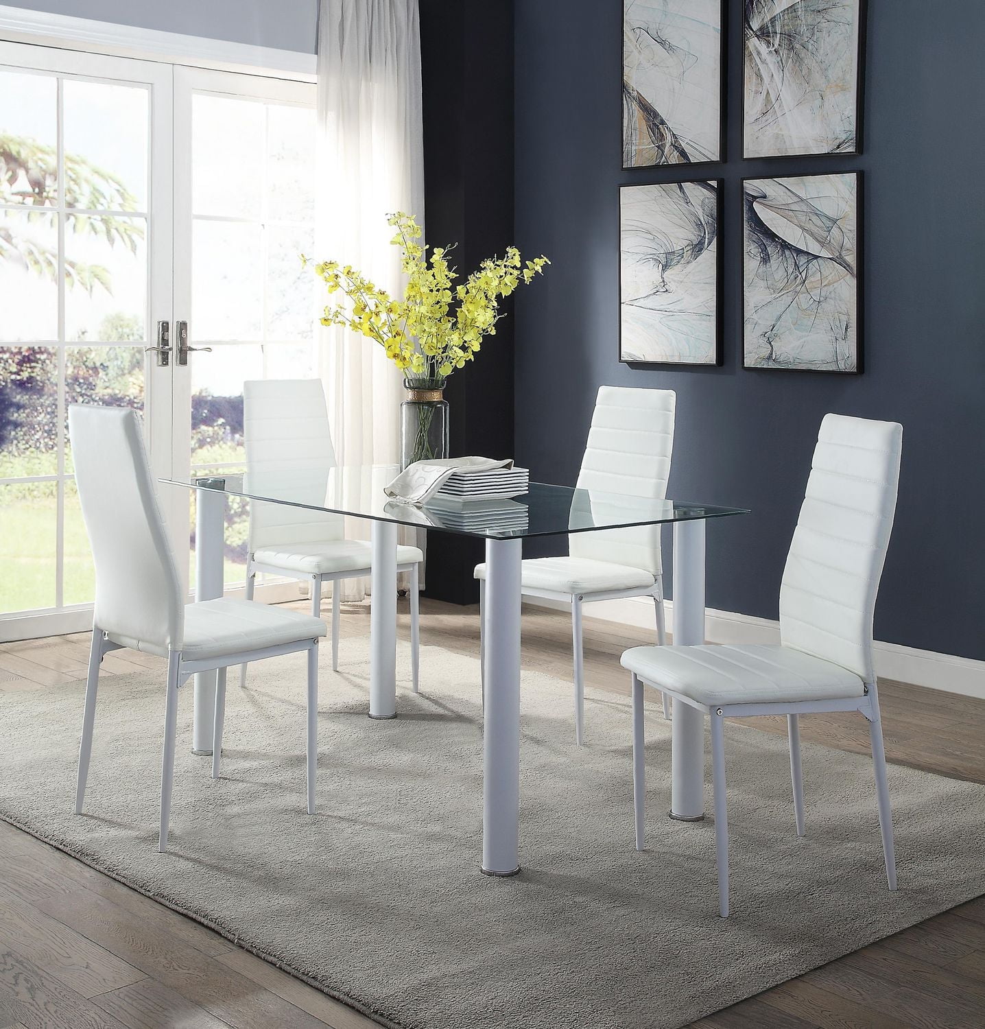 Topline Home Furnishings White Side Chair