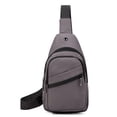 thumbnail image 3 of Bandolera EVANCARY Small para mujer y hombre, bandolera, color gris, 3 of 8