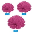 thumbnail image 3 of Uxcell 3.94"/5.91"/7.87" Tissue Pom Poms Flower Paper Flower Ball for Wedding Bridal Shower Birthday Party Backdrop Decoration 12Pcs Fuchsia, 3 of 7