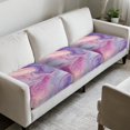 thumbnail image 2 of TSOVTHRID Purple Marble Texture Print Stretch Sofa Cover Slipcover Couch Covers for 3 Cushion Couches Water Resistant Sofa Furniture Protector with Elastic Bottom for Pets, 24x24 Inch, 2 of 7