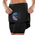 thumbnail image 2 of Womens Shorts Elastic Waist Tennis Skirt With Sports Skirt High Waist Skort With 2 Pockets Side Slit Gym Shorts, 2 of 7