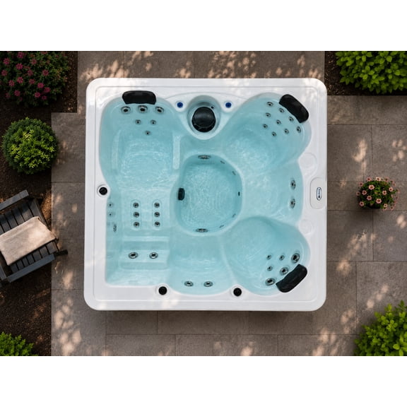 Hydro Spas HYD-51-Person Hot Tub with 51 Therapy Jets and Digital Controls