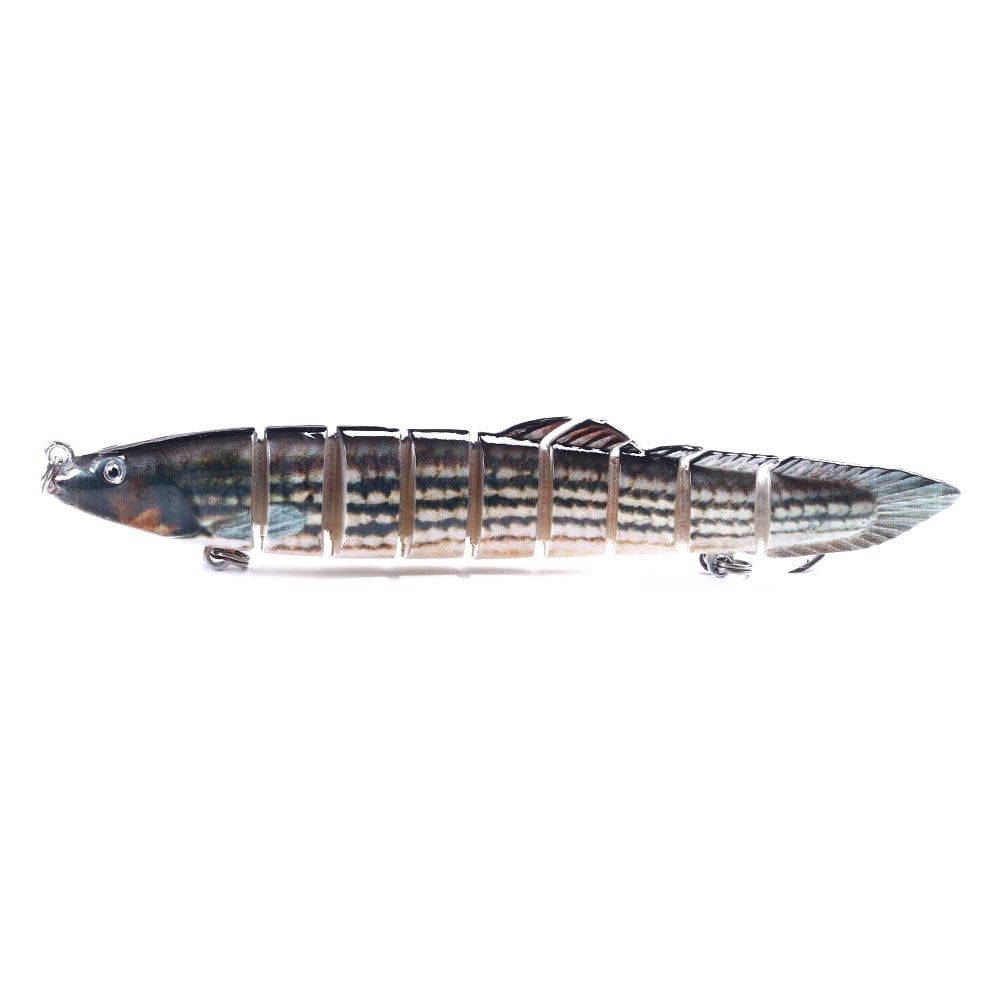 HENGJIA Fishing Lures, 14pcs Large Multi Jointed Fish Fishing Kits Slow Sinking Lifelike Swimbait Freshwater and Saltwater for Trout Bass Lures, 5.51"/0.75oz