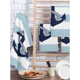 thumbnail image 2 of Aqua Stripe Nautical Kitchen Dish Towels for Drying Dishes Set of 2, Navy Blue Anchor Summer Coastal Waffle Weave Microfiber Hand Tea Bathroom Towels Quick Dry & Absorbent Towel 15.7x23.6, 2 of 7