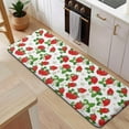 thumbnail image 5 of Red Strawberry Plants Fruit Flower Leaf Kitchen Rug Mat,Kitchen Runner Rugs Non Skid Washable,Decorative Kitchen Floor Mats for Kitchen,Sink,Laundry,17"x47.2", 5 of 7