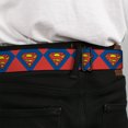 thumbnail image 4 of DC Comics Belt, Seatbelt Buckle Belt, Superman Shield Diamond Outline Red Blue Yellow, Youth 22 to 32 Inches, 4 of 9