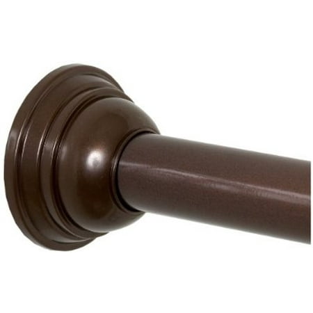 Adjustable Decorative 43" - 72" Tension Shower Curtain Straight Rod - Oil Rubbed Bronze