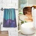 thumbnail image 7 of Yayeee 100% Cotton Hand Towels for Bathroom 16" x 28" Soft Absorbent Kitchen Towel, Purple Moonlight Forest, 7 of 7