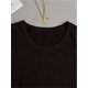 thumbnail image 3 of Camiseta de algodón para mujer con estampado "Días de nieve", manga corta, cuello redondo, punto de verano, camisetas informales, 3 of 6
