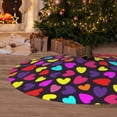 thumbnail image 6 of Sikiie Colorful Hearts 30-48 inches {designName} Print Christmas Tree Skirt Snowman Xmas Tree Skirt with Edge Christmas Decorations for Holiday Party36", 6 of 7