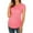 Pink, variant on Kukoosong Women's Short Sleeve Maternity T Shirt Clothes for Women Summer Women Maternity Clothes Round Neck Short Sleeve Ruffle Fold Pregnant Tops Wine M