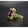 thumbnail image 3 of 244Ct Oval Cut Lab Created Red Ruby Women's Birthday Gift Ring 14K Yellow Gold Plated Silver, 3 of 3