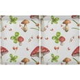 thumbnail image 2 of Coolnut Mushroom Kitchen Curtains 2 Panels, UV Protected Tier Curtains Half Window Curtains for Guest Room Bathroom Sink Laundry Room Basement,24"x 27", 2 of 6