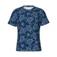thumbnail image 4 of Vsdgher Sea Turtle Print Men's Dry Fit Mesh Athletic Shirts Moisture Wicking Tennis T-Shirt Tops, 4 of 9
