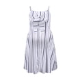 thumbnail image 1 of Dvkptbk Robe de Travail et d'Accouchement pour Femmes, Chemises de Nuit de Maternité pour l'Allaitement, Mode pour Dames, Imprimé à Rayures, Col Carré, Sans Manches, Laçage de Maternité, Allaitement, Bande Élastique, Vêtement Robe, 1 of 7