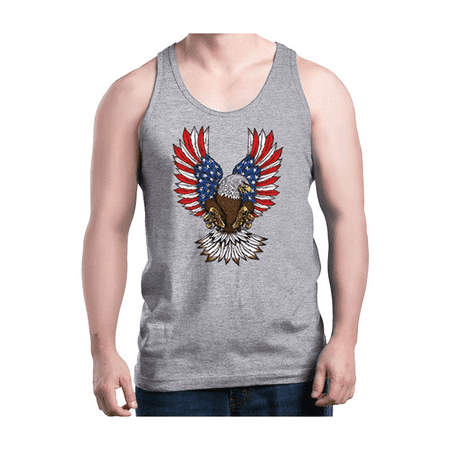 - 4th of July Eagle American Flag Men Ultra Cotton Tank Top