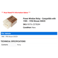 thumbnail image 2 of Power Window Relay - Compatible with 1985 - 1996 Nissan 300ZX 1986 1987 1988 1989 1990 1991 1992 1993 1994 1995, 2 of 2